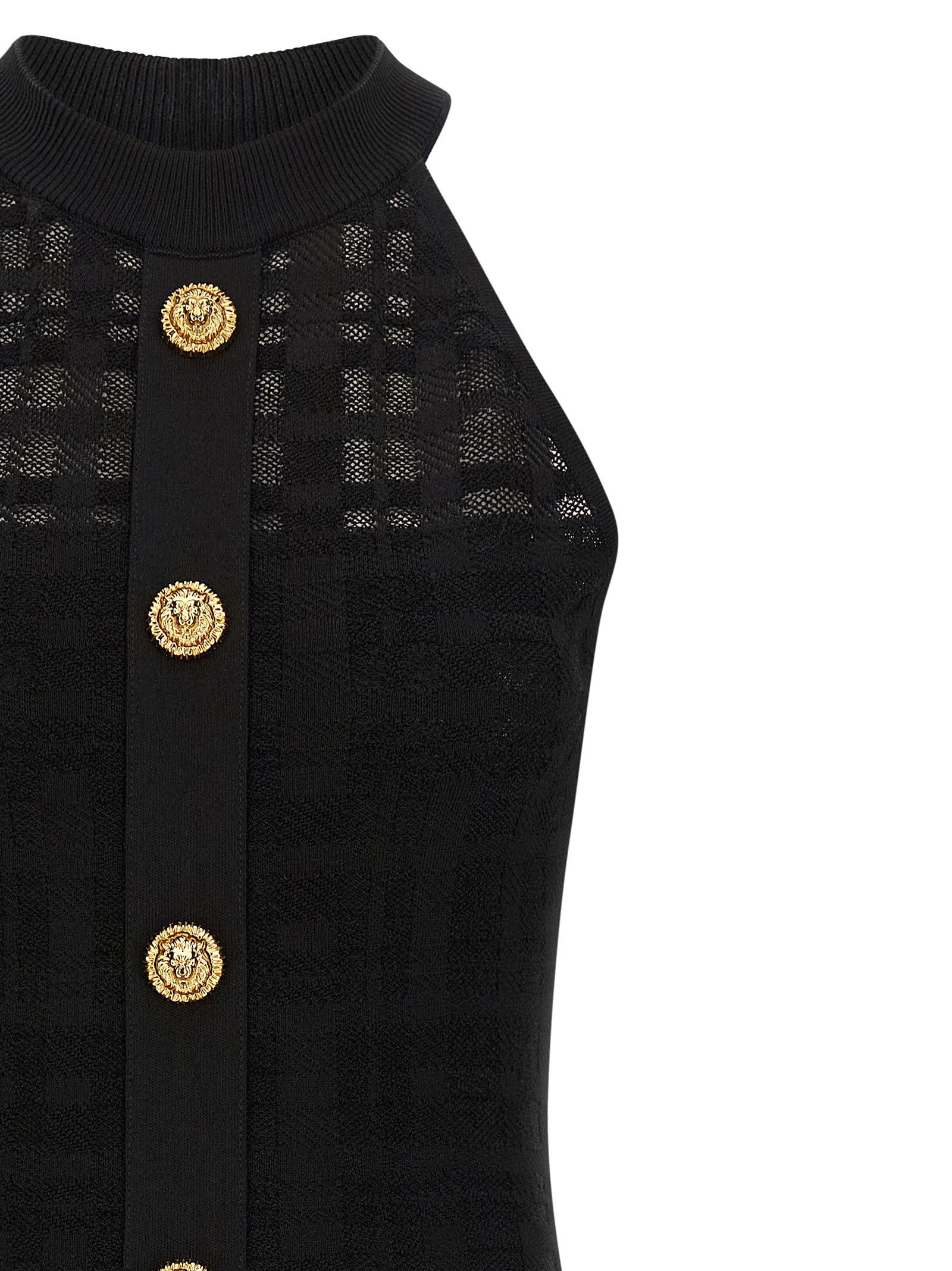 Balmain Tartan Knit Dress Size M / US 6-8 / IT 42-44 - 3 Thumbnail