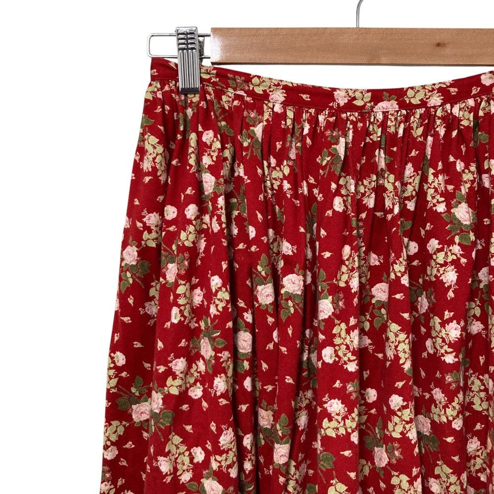 Other Other PINK HOUSE Flower Print Long Flare Skirt Cotton Skirts DUTY FREE for USA Size ONE SIZE - 3 Thumbnail
