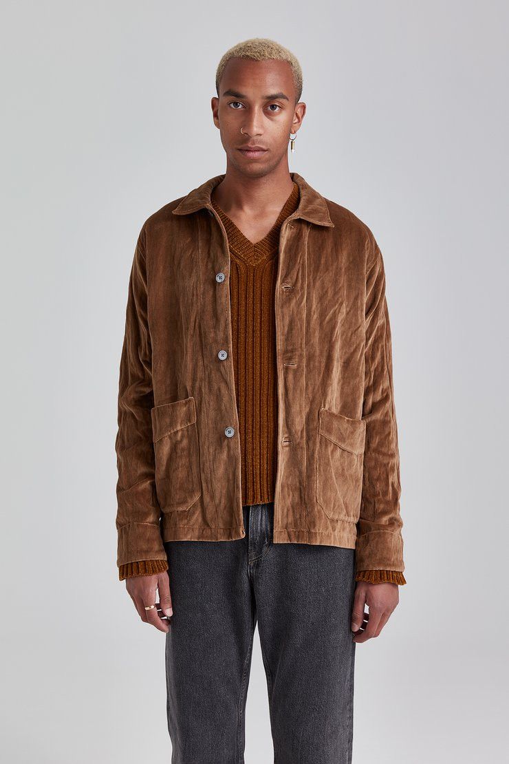 Our Legacy Archive Box Jacket Metal Brown Velvet | Grailed