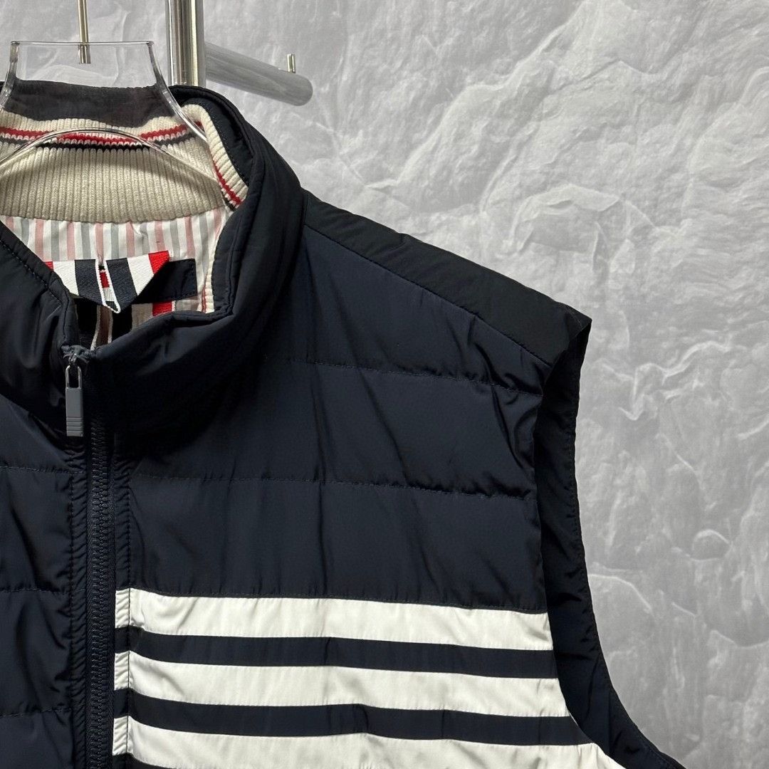 Thom Browne thom browne classic down vest with stripes Size US M / EU 48-50 / 2 - 3 Thumbnail