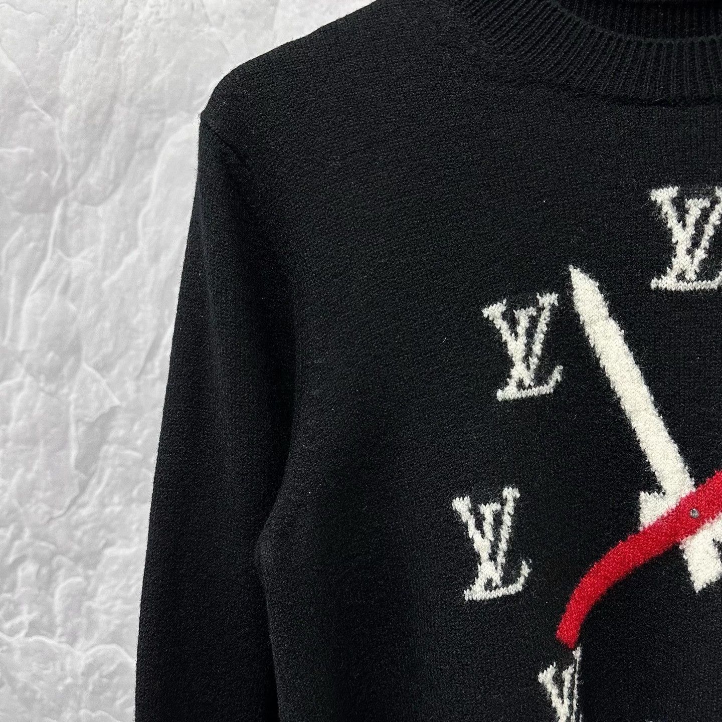Louis Vuitton louis vuitton clock graphic sweater in black Size US L / EU 52-54 / 3 - 3 Thumbnail