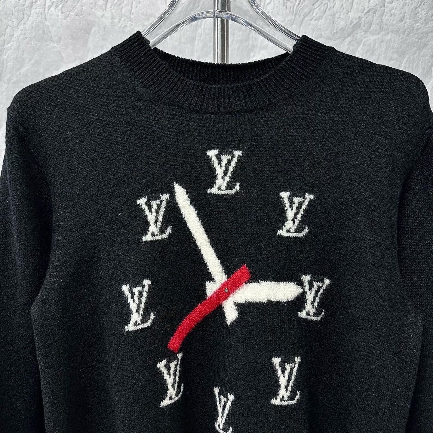 Louis Vuitton louis vuitton clock graphic sweater in black Size US L / EU 52-54 / 3 - 2 Thumbnail
