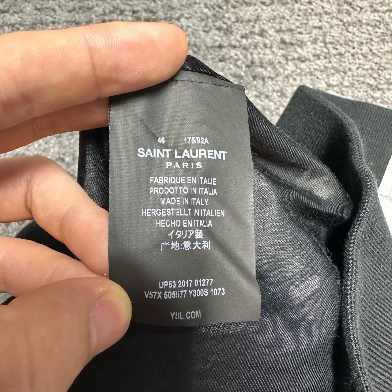 Saint Laurent Paris black and white tie-dye silk jacket Size US M / EU 48-50 / 2 - 2 Thumbnail