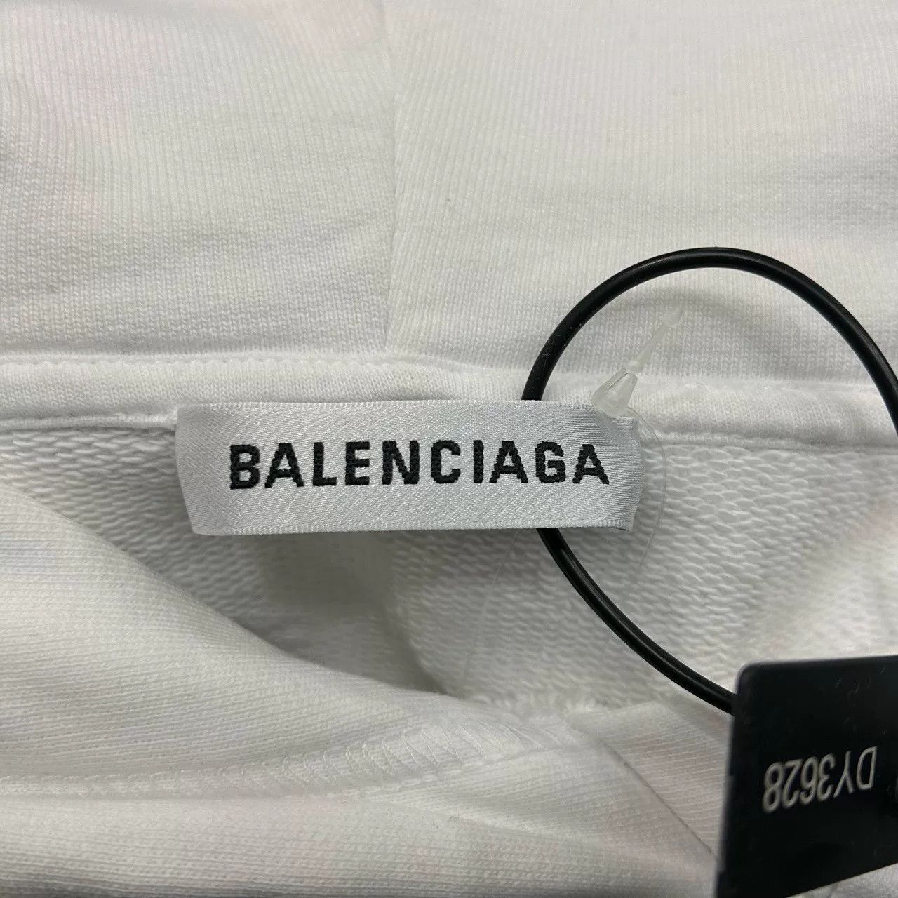 Balenciaga balenciaga white logo hooded sweatshirt Size US M / EU 48-50 / 2 - 6 Thumbnail