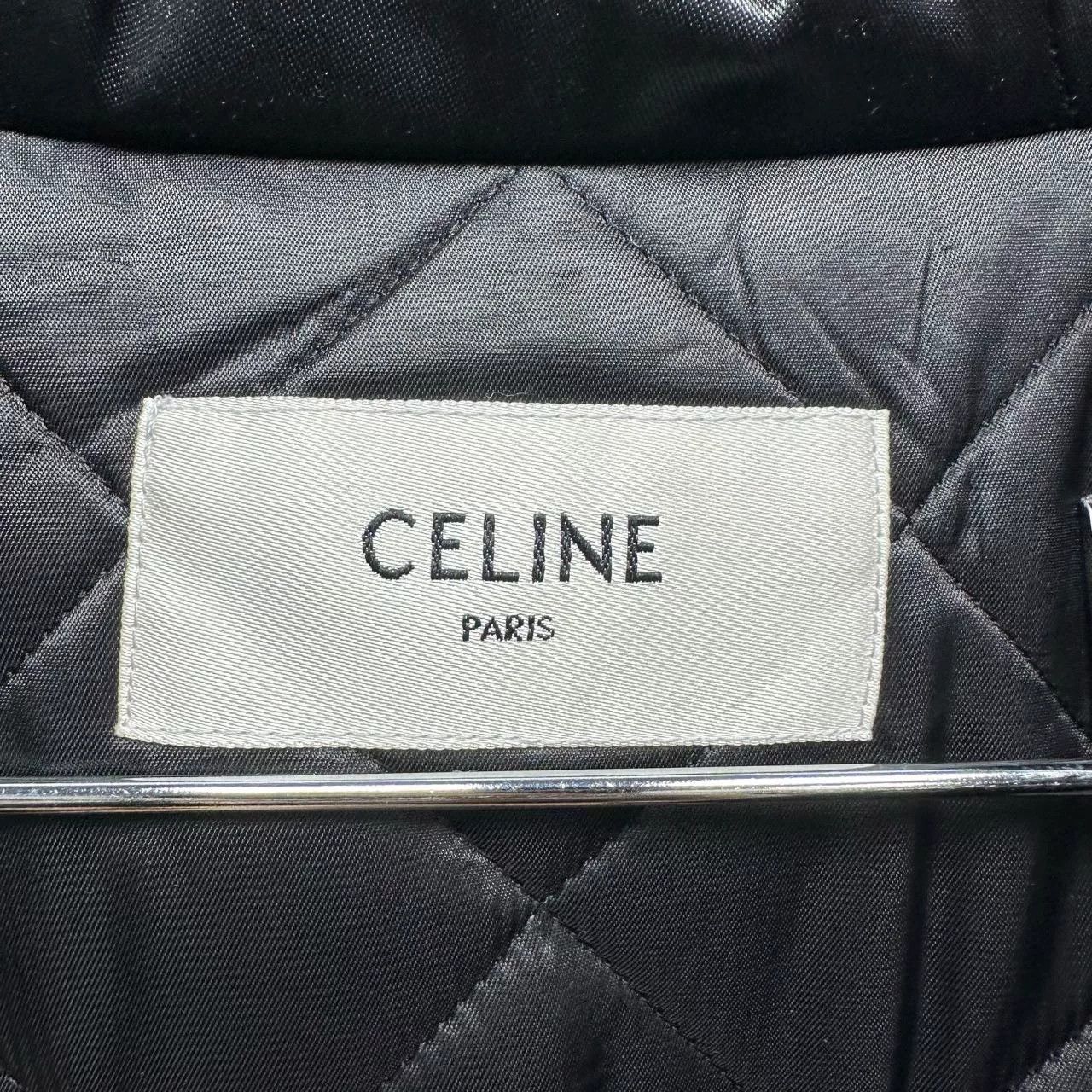 Celine celine black silk hooded jacket with letters Size US XXL / EU 58 / 5 - 3 Thumbnail