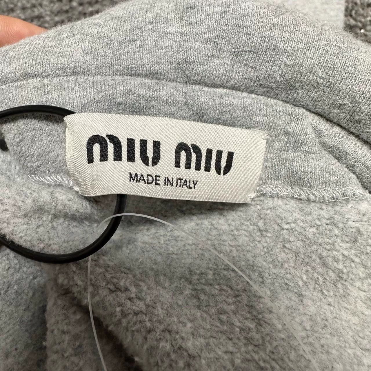 Miu Miu gray cropped sailor sweatshirt by miumiu Size XS / US 0-2 / IT 36-38 - 5 Thumbnail