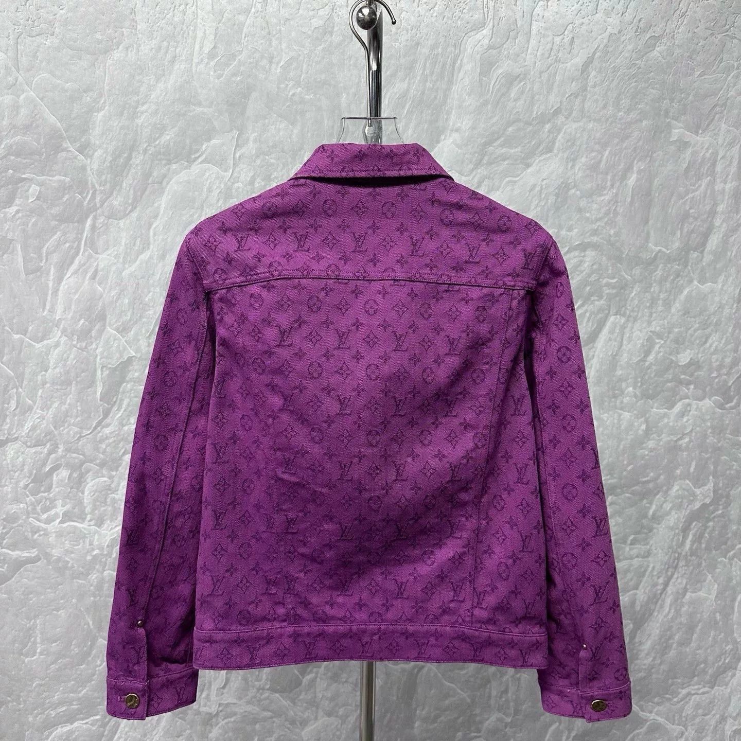 Louis Vuitton louis vuitton purple monogram denim jacket Size L / US 10 / IT 46 - 4 Thumbnail