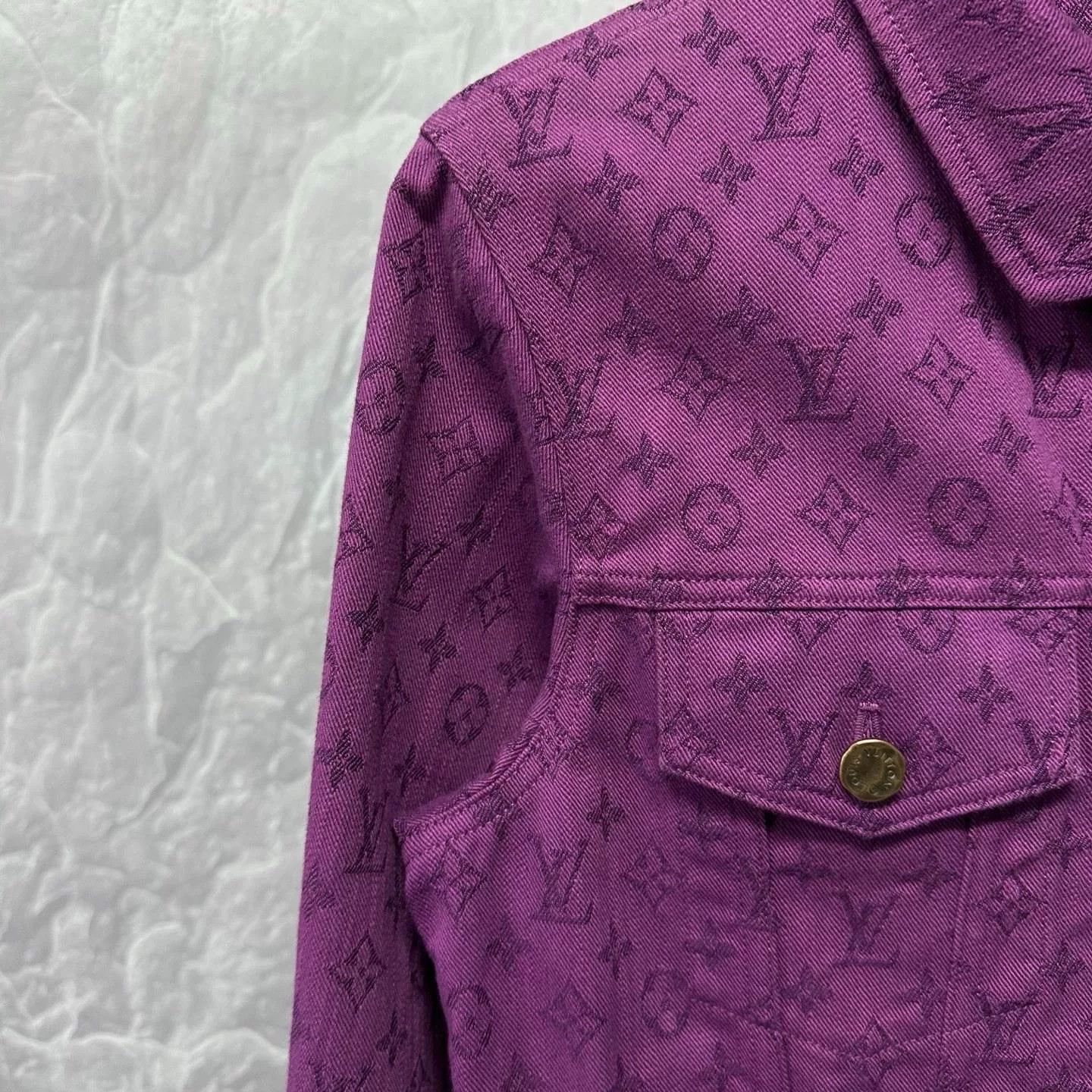 Louis Vuitton louis vuitton purple monogram denim jacket Size L / US 10 / IT 46 - 3 Thumbnail