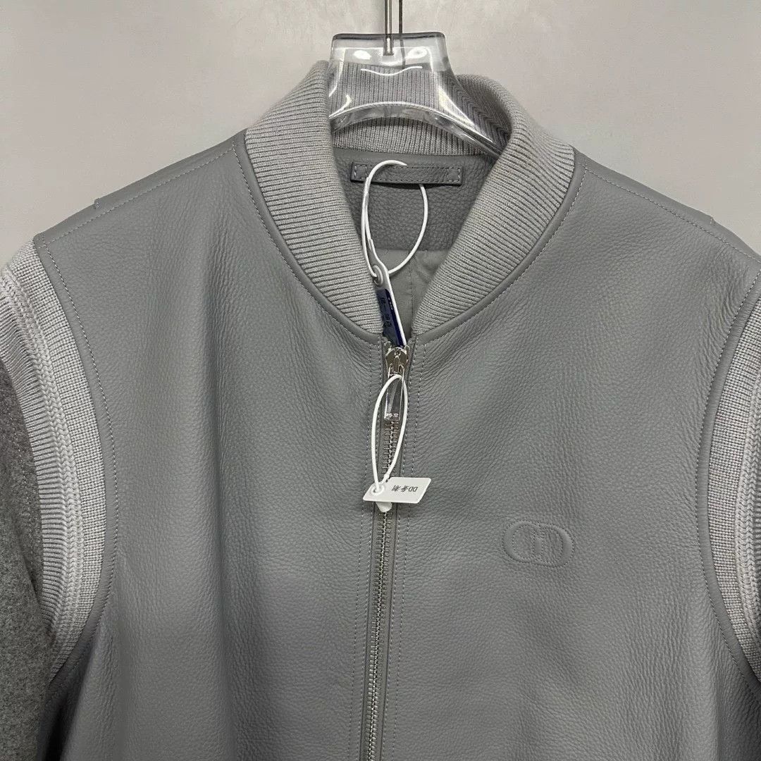 Dior dior ss25 leather embroidered baseball jacket Size US L / EU 52-54 / 3 - 3 Thumbnail