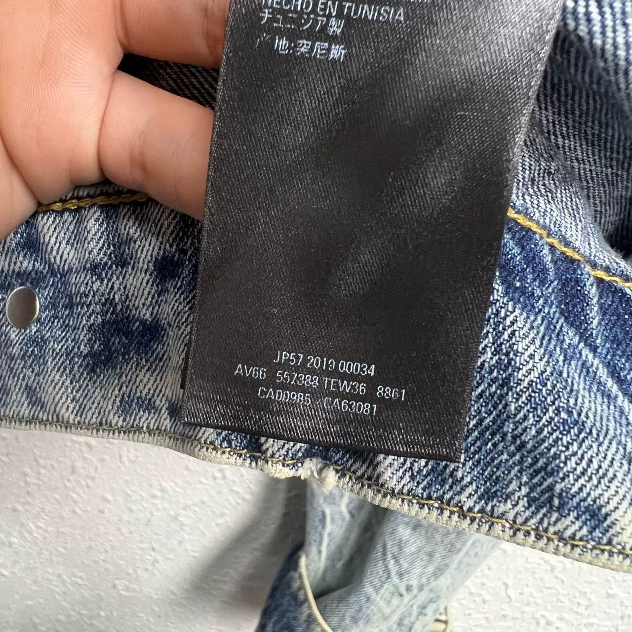 Balenciaga balenciaga marble print denim jacket size 34 Size US XS / EU 42 / 0 - 6 Thumbnail