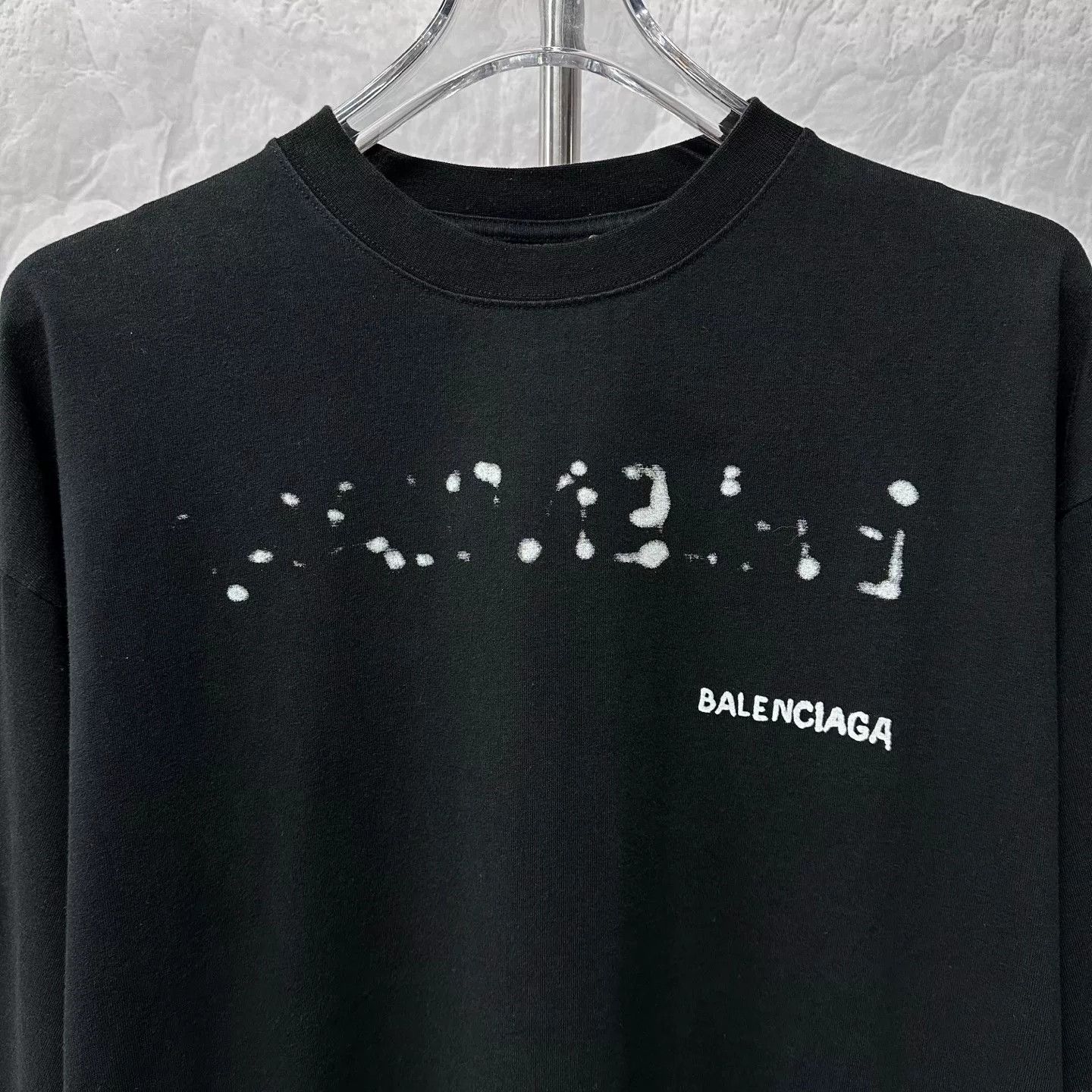 Balenciaga balenciaga blur logo print short sleeve tee Size US L / EU 52-54 / 3 - 2 Thumbnail