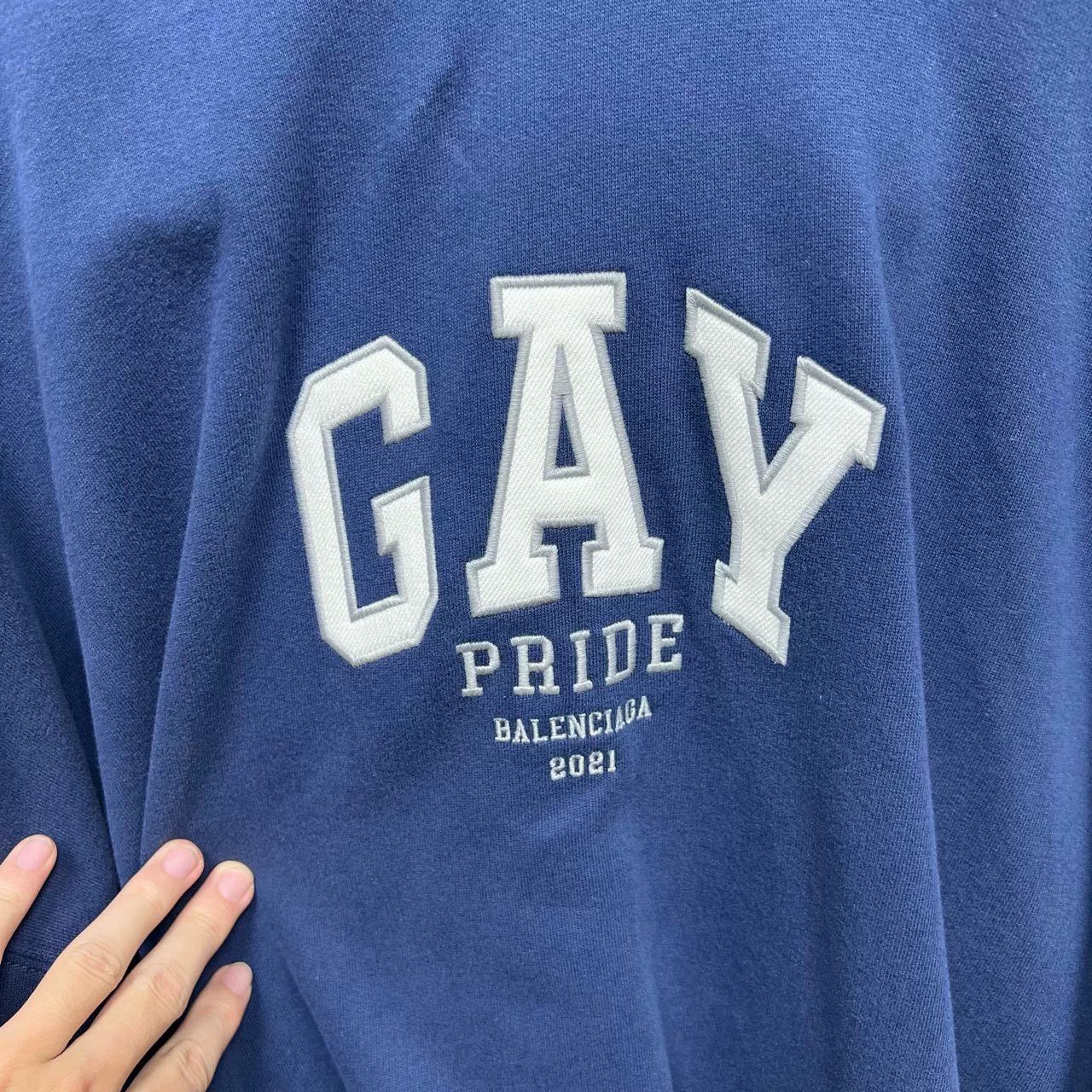 Balenciaga balenciaga gay embroidered hoodie size xs Size US XS / EU 42 / 0 - 3 Thumbnail