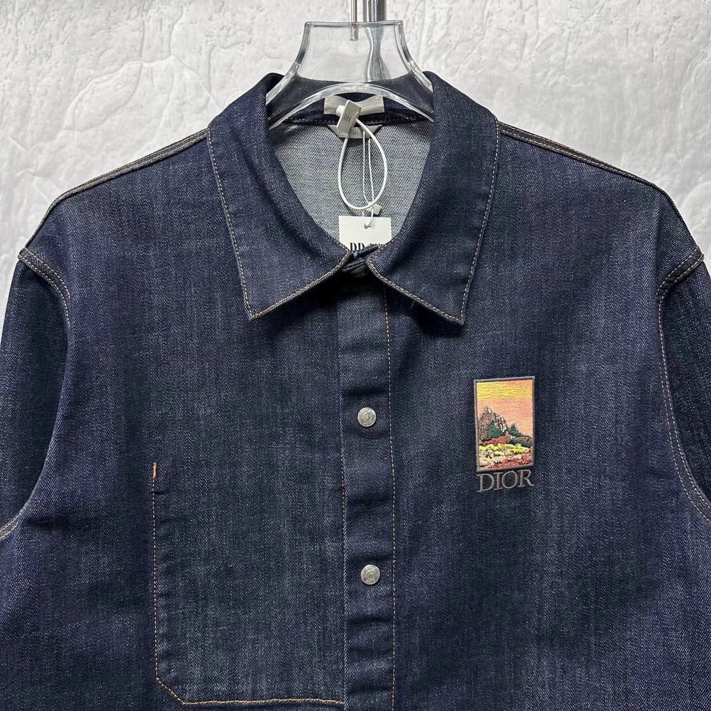 Dior Dior Scenic Embroidered Denim Jacket Size US L / EU 52-54 / 3 - 3 Thumbnail
