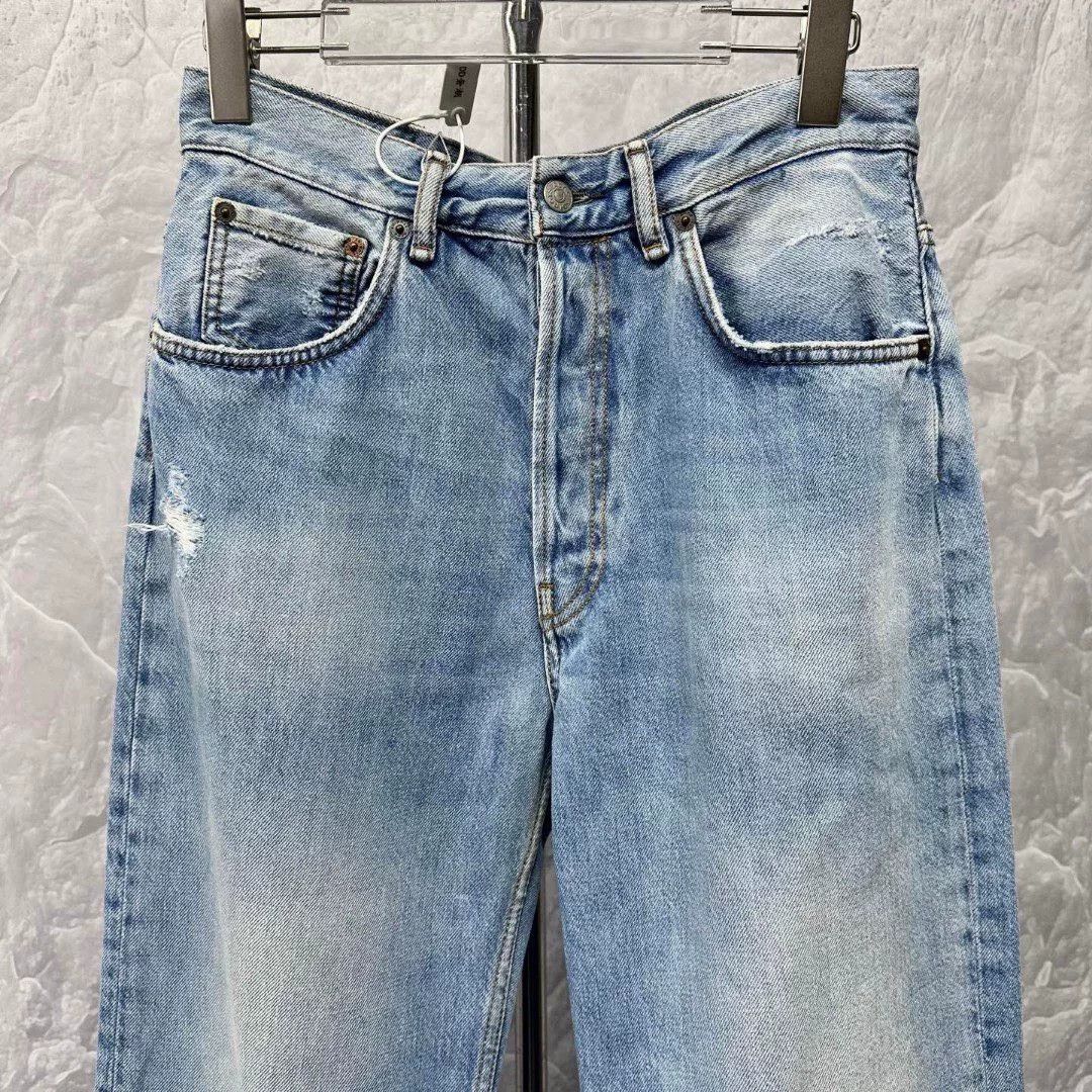 Acne Studios acne studios loose-fit distressed denim pants Size US 32 / EU 48 - 4 Thumbnail
