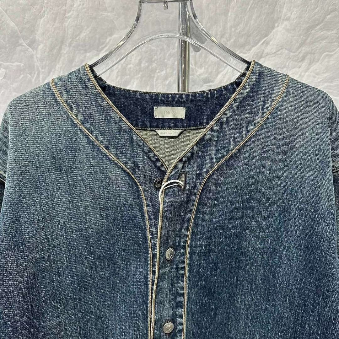 Dior dior denim tears baseball jacket with no collar Size US L / EU 52-54 / 3 - 4 Thumbnail