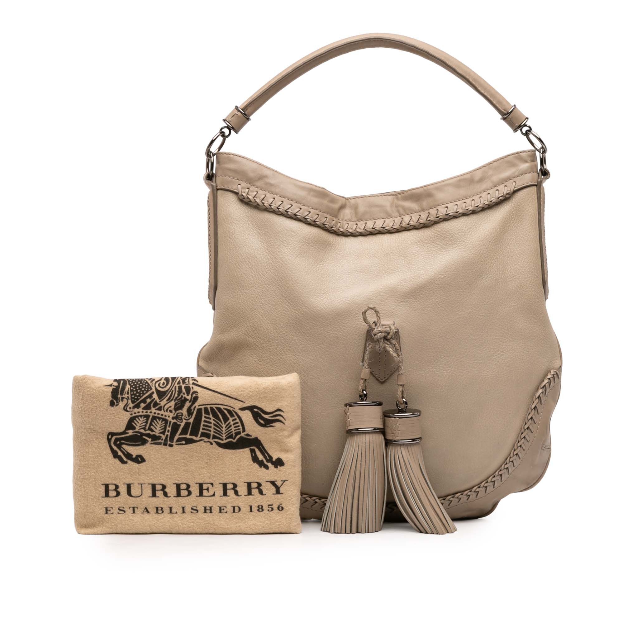 Burberry Burberry Leather Tassel Hobo Bag Size ONE SIZE - 12 Thumbnail