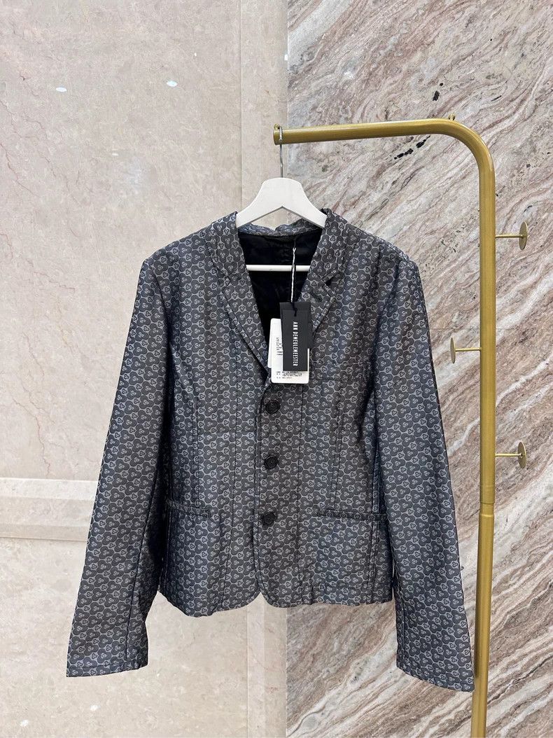 Ann Demeulemeester Ann Demeulemeester Silk Gray Pattern Blazer Size US S / EU 44-46 / 1 - 3 Thumbnail