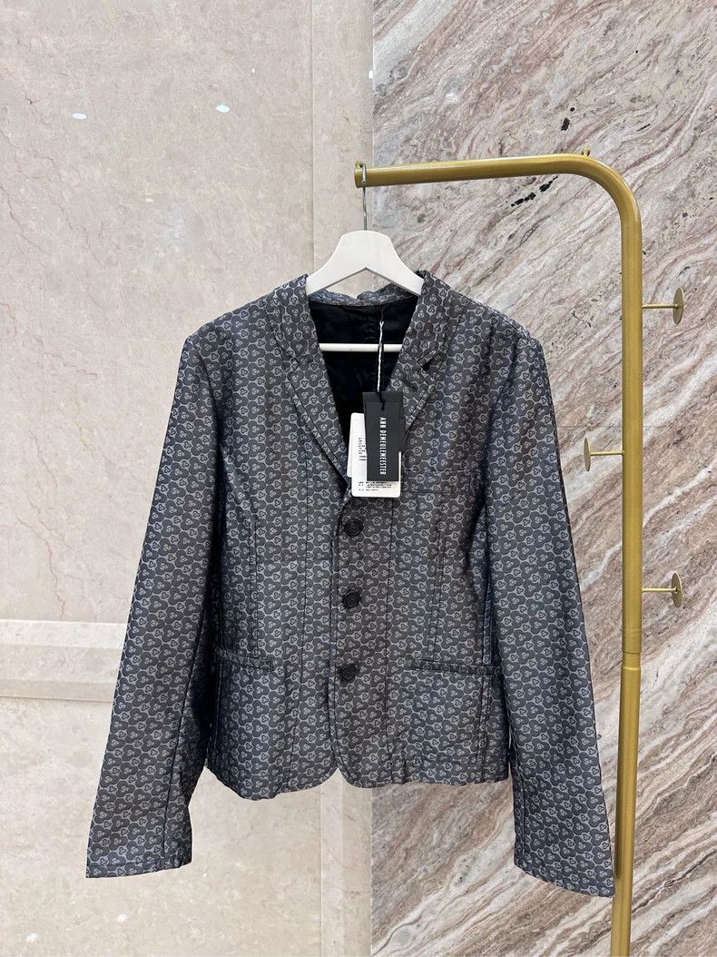 Ann Demeulemeester Ann Demeulemeester Silk Gray Pattern Blazer Size US S / EU 44-46 / 1 - 3 Thumbnail
