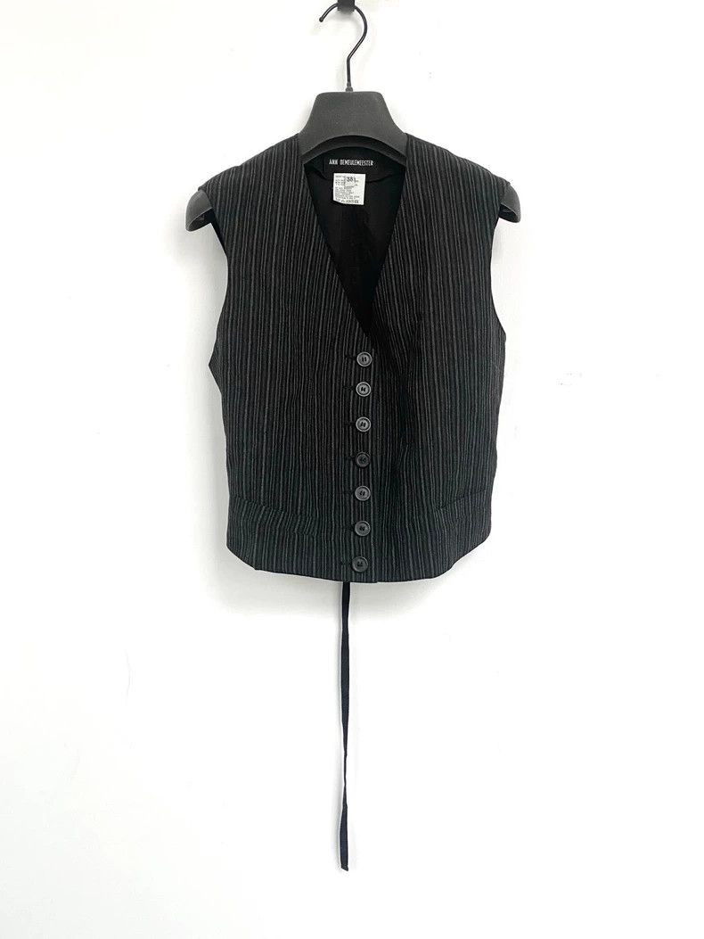 Ann Demeulemeester Ann Demeulemeester Striped Tie Vest Size US M / EU 48-50 / 2 - 2 Thumbnail