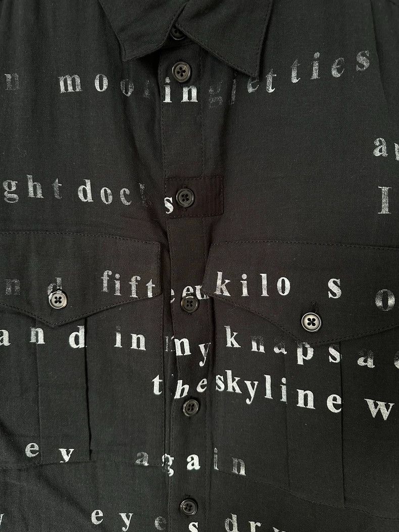 Ann Demeulemeester Ann Demeulemeester Black Letter Print Shirt Size US XS / EU 42 / 0 - 4 Thumbnail