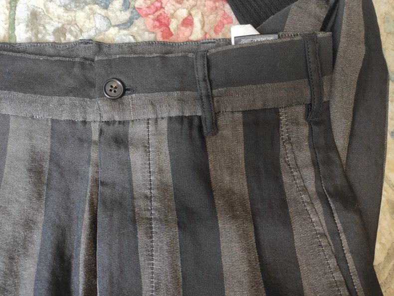 Ann Demeulemeester ANN DEMEULEMEESTER Gray Striped Cropped Pants Size US 34 / EU 50 - 3 Thumbnail