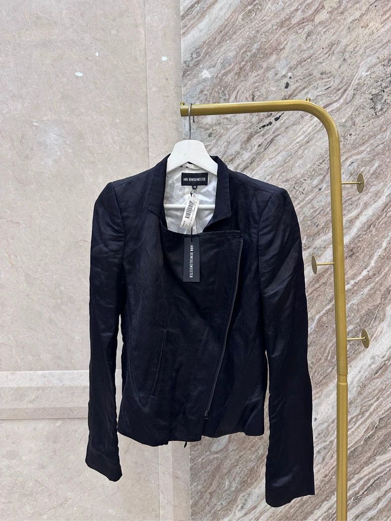 Ann Demeulemeester Ann Demeulemeester Silk Black Double-Zip Blazer Size US M / EU 48-50 / 2 - 2 Thumbnail