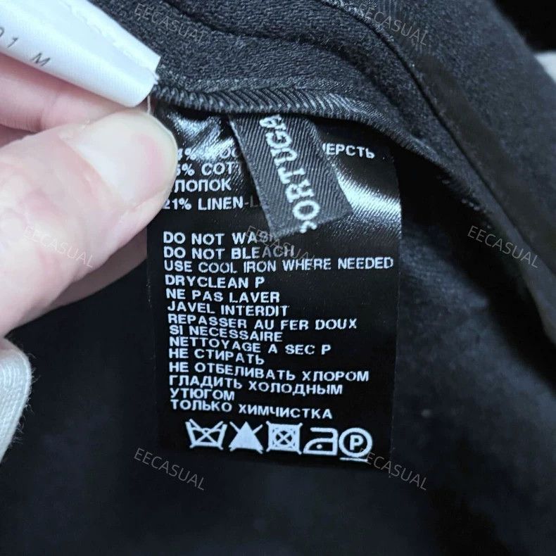 Ann Demeulemeester Black Asymmetric Double-breasted Button Coat Size US S / EU 44-46 / 1 - 8 Thumbnail
