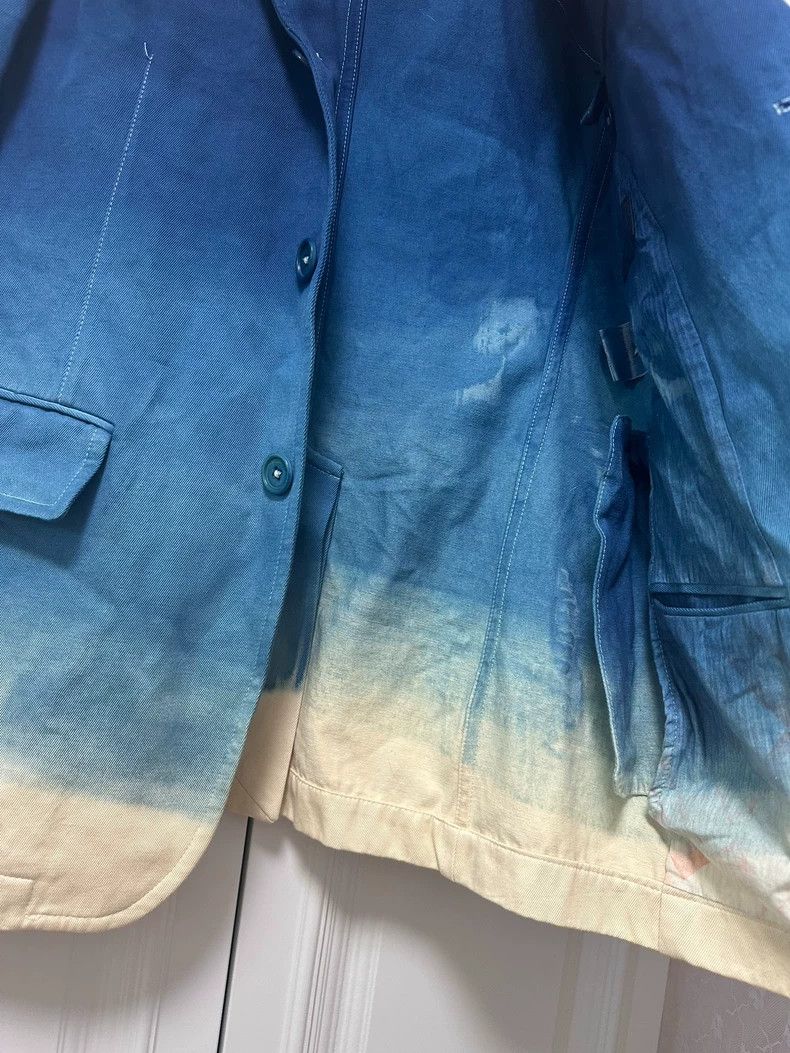 Ann Demeulemeester Ann Demeulemeester Gradient Blue Blazer Size US XXS / EU 40 - 3 Thumbnail