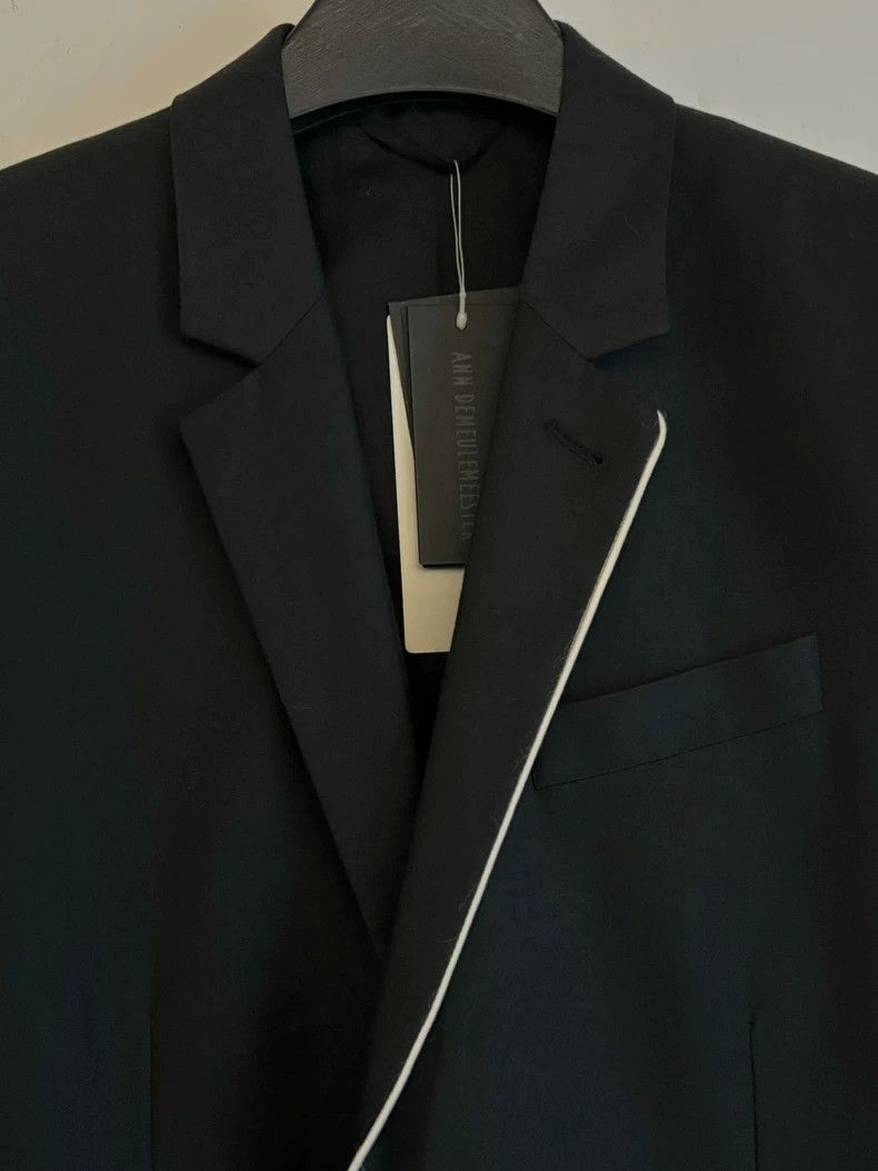 Ann Demeulemeester Ann Demeulemeester White Trim Blazer Size US XS / EU 42 / 0 - 3 Thumbnail