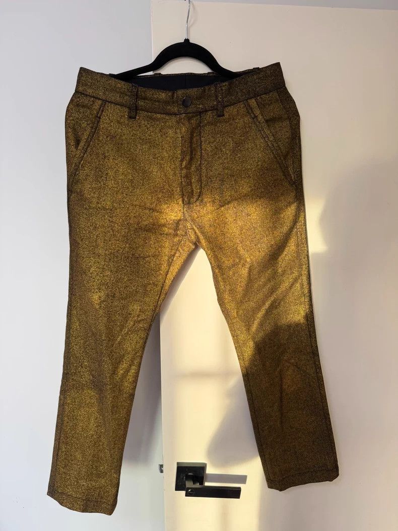 Ann Demuelemeester Gold Shimmer Pants XS