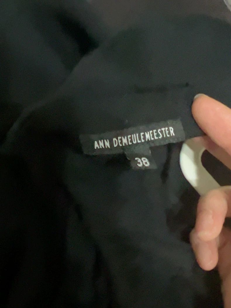 Ann Demeulemeester Ann Demeulemeester Embroidered Black Shirt Size US XS / EU 42 / 0 - 3 Thumbnail