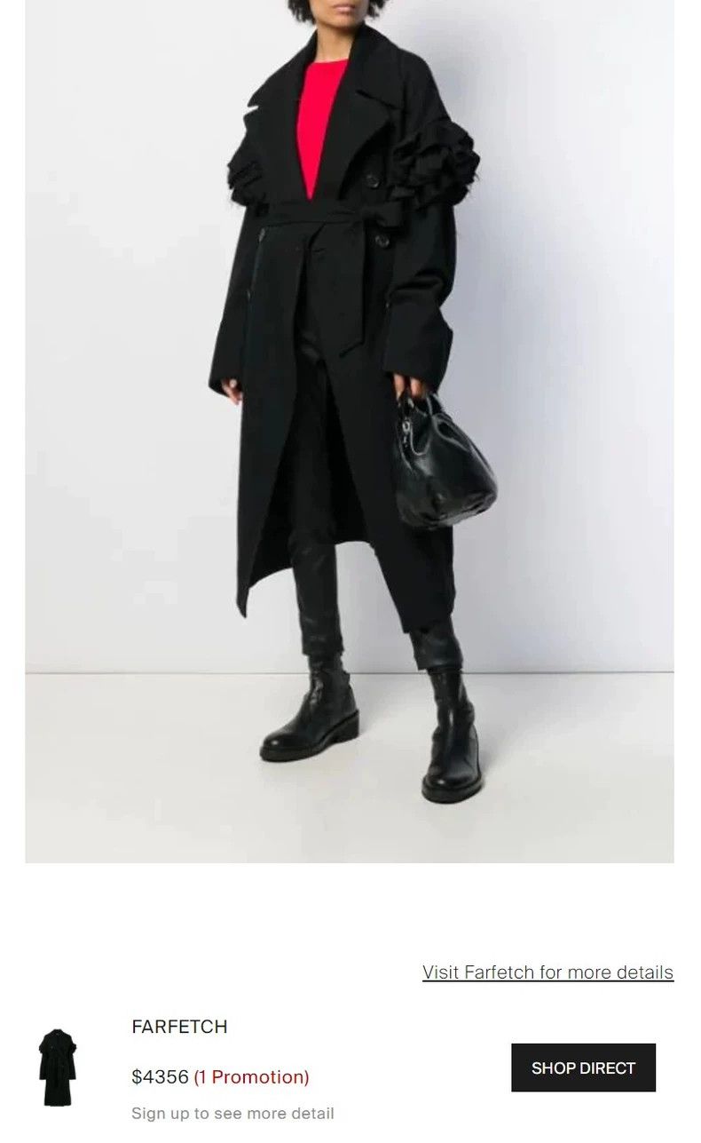 Ann Demeulemeester Ann Demeulemeester Wool Blend Coat Size US M / EU 48-50 / 2 - 9 Thumbnail
