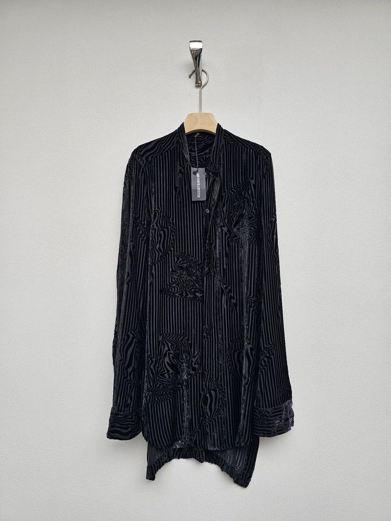 Ann Demeulemeester Ann Demeulemeester Black Velvet Shirt Coat Size US M / EU 48-50 / 2 - 3 Thumbnail