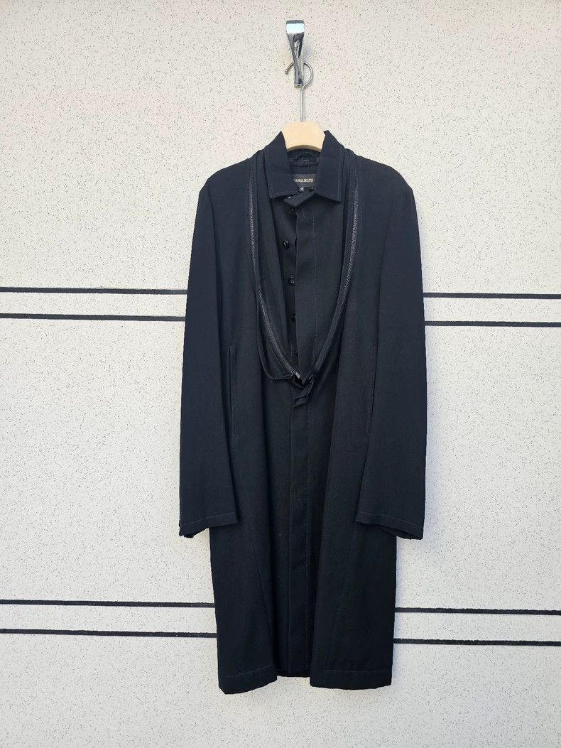 Ann Demeulemeester Ann Demeulemeester Men's Wool Trench Coat Size US L / EU 52-54 / 3 - 2 Thumbnail