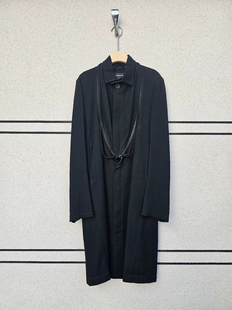 Ann Demeulemeester Ann Demeulemeester Men's Wool Trench Coat Size US L / EU 52-54 / 3 - 3 Thumbnail