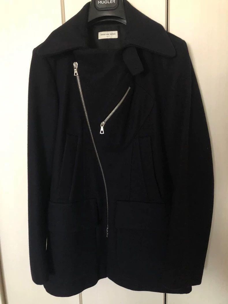 Dries Van Noten Dries Van Noten Wool Biker Collar Coat Size US S / EU 44-46 / 1 - 2 Thumbnail