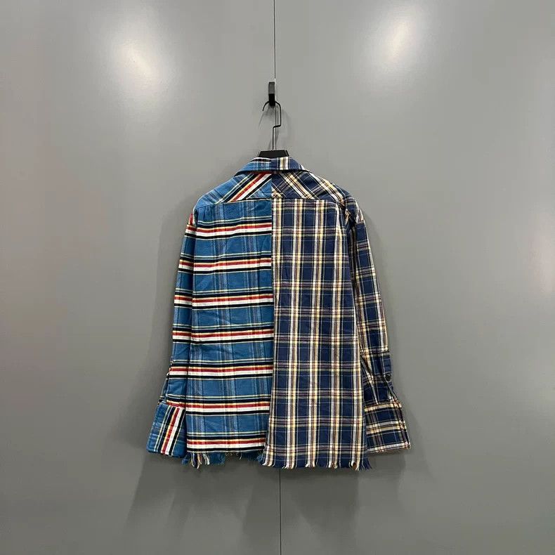 Greg Lauren GREG LAUREN Patchwork Plaid Shirt Size US XXS / EU 40 - 2 Thumbnail