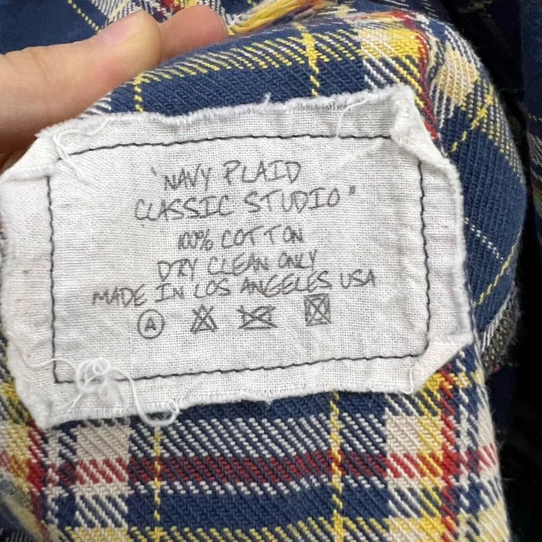 Greg Lauren GREG LAUREN Plaid Patch Pocket Shirt Size US XXS / EU 40 - 4 Thumbnail