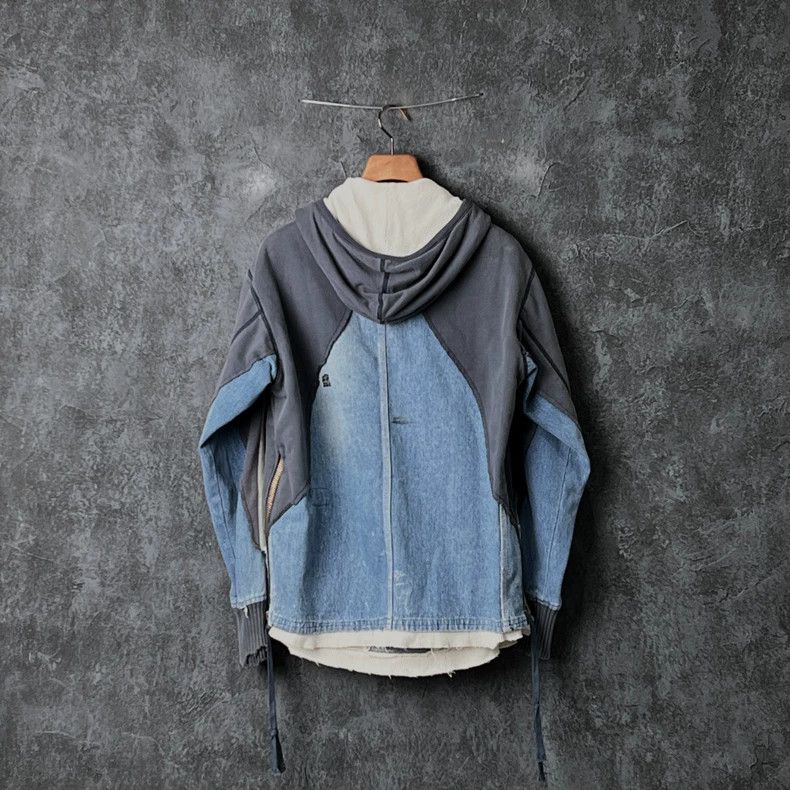 Greg Lauren GREG LAUREN Cotton Patchwork Hoodie Size US M / EU 48-50 / 2 - 2 Thumbnail