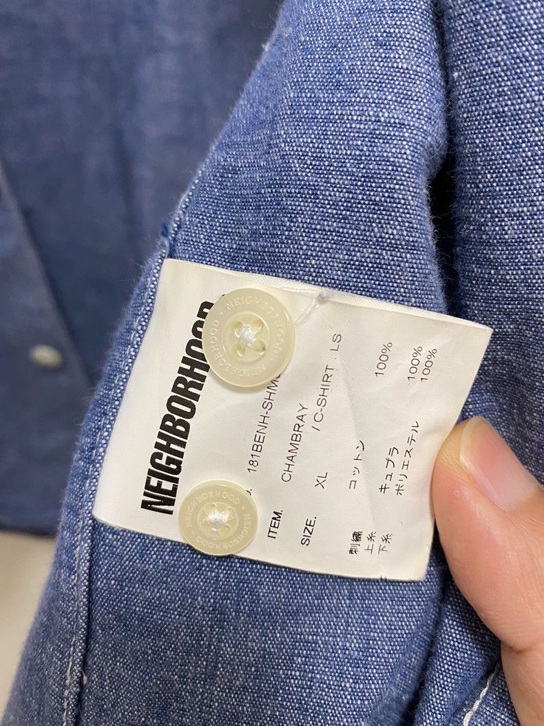 Neighborhood NEIGHBORHOOD Chambray Skull Embroidered LS Shirt Size US XL / EU 56 / 4 - 5 Thumbnail