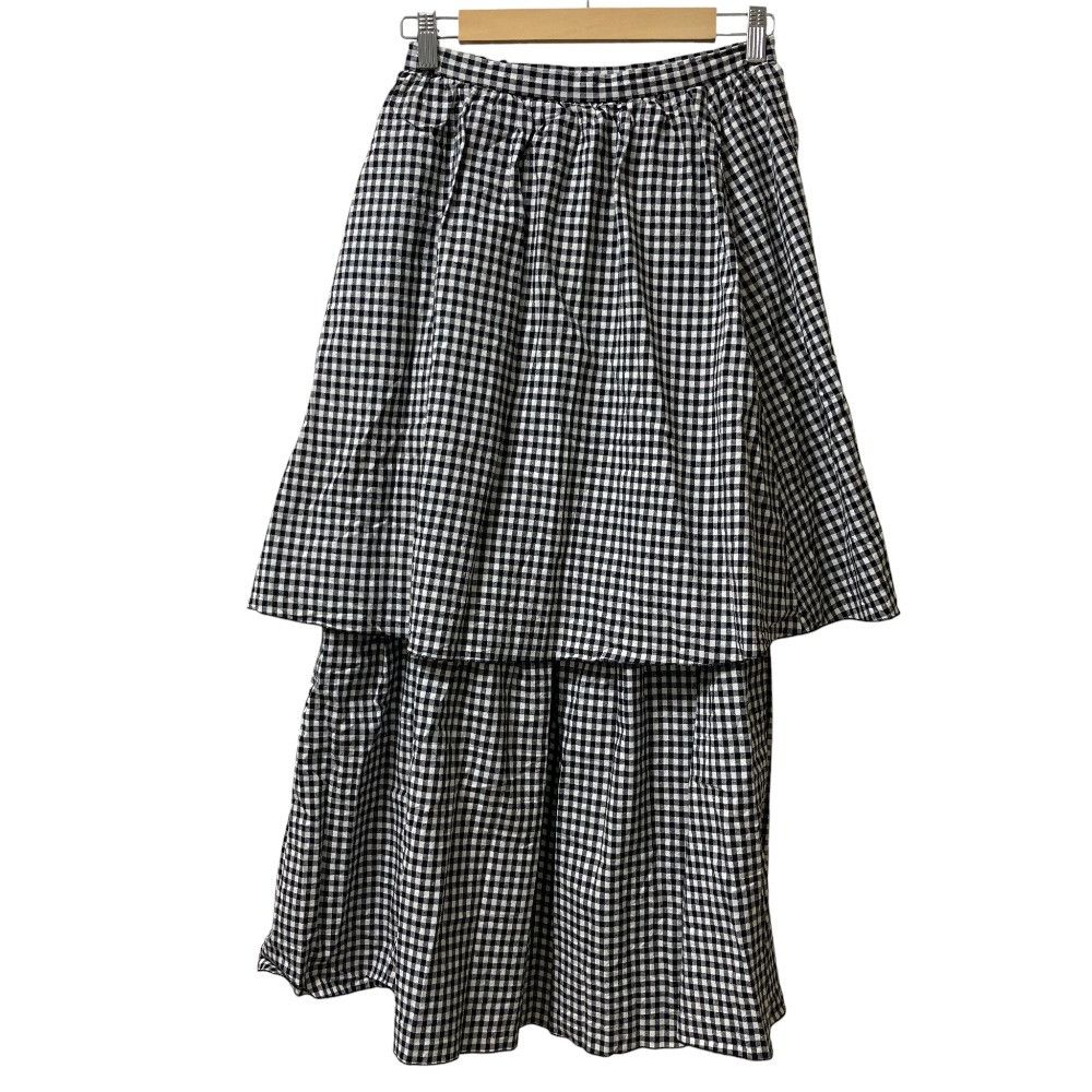 Other Other THIRD MAGAZINE mikomori Cotton Silk Gingham Long Skirt Cotton Skirts A0831FS201 DUTY FREE for USA Size ONE SIZE - 5 Thumbnail