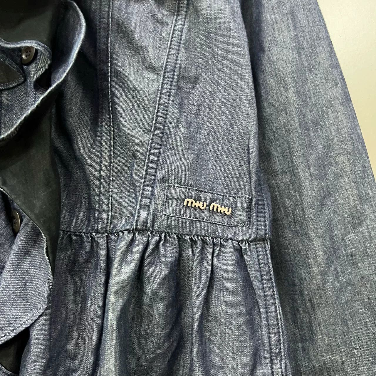 Miu Miu Miu Miu Blue Denim Shirt Size 38 Size M / US 6-8 / IT 42-44 - 3 Thumbnail