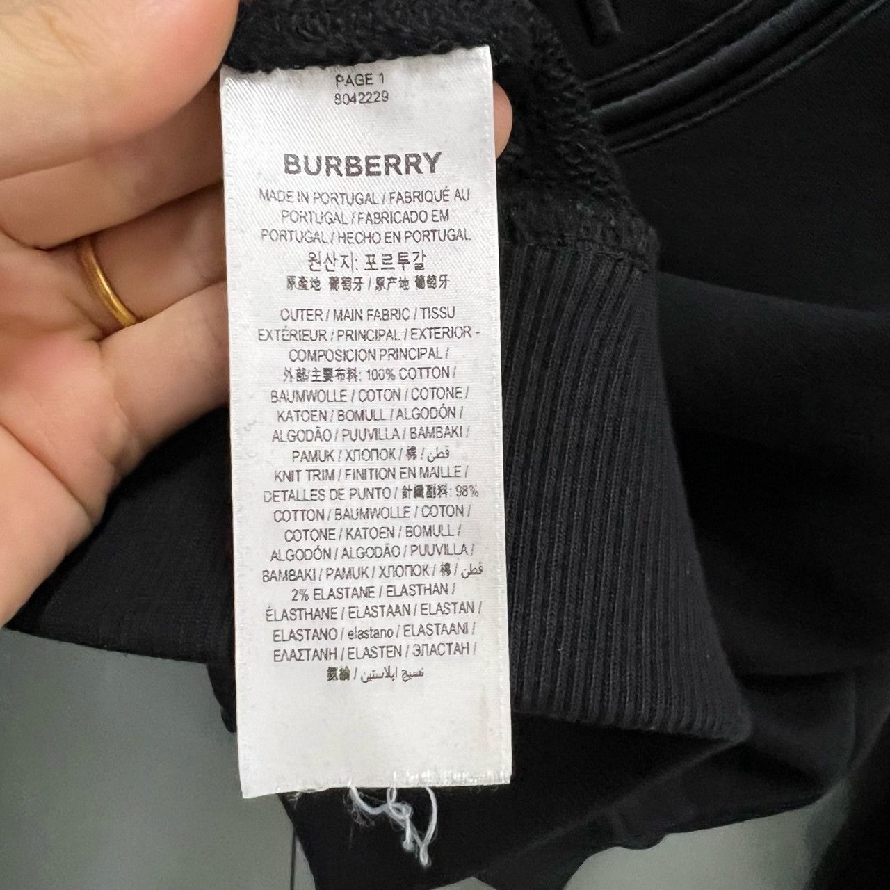 Burberry burberry black logo embroidered hoodie size S Size S / US 4 / IT 40 - 4 Thumbnail