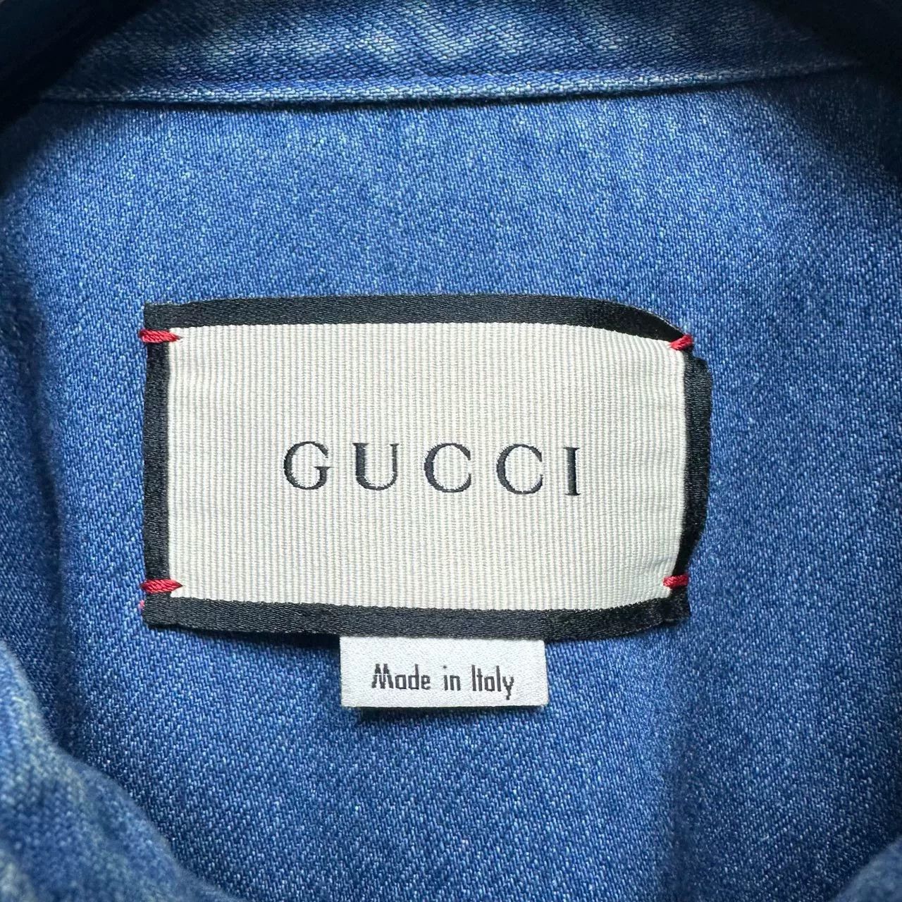 Gucci gucci blue red green striped denim jacket Size US M / EU 48-50 / 2 - 3 Thumbnail