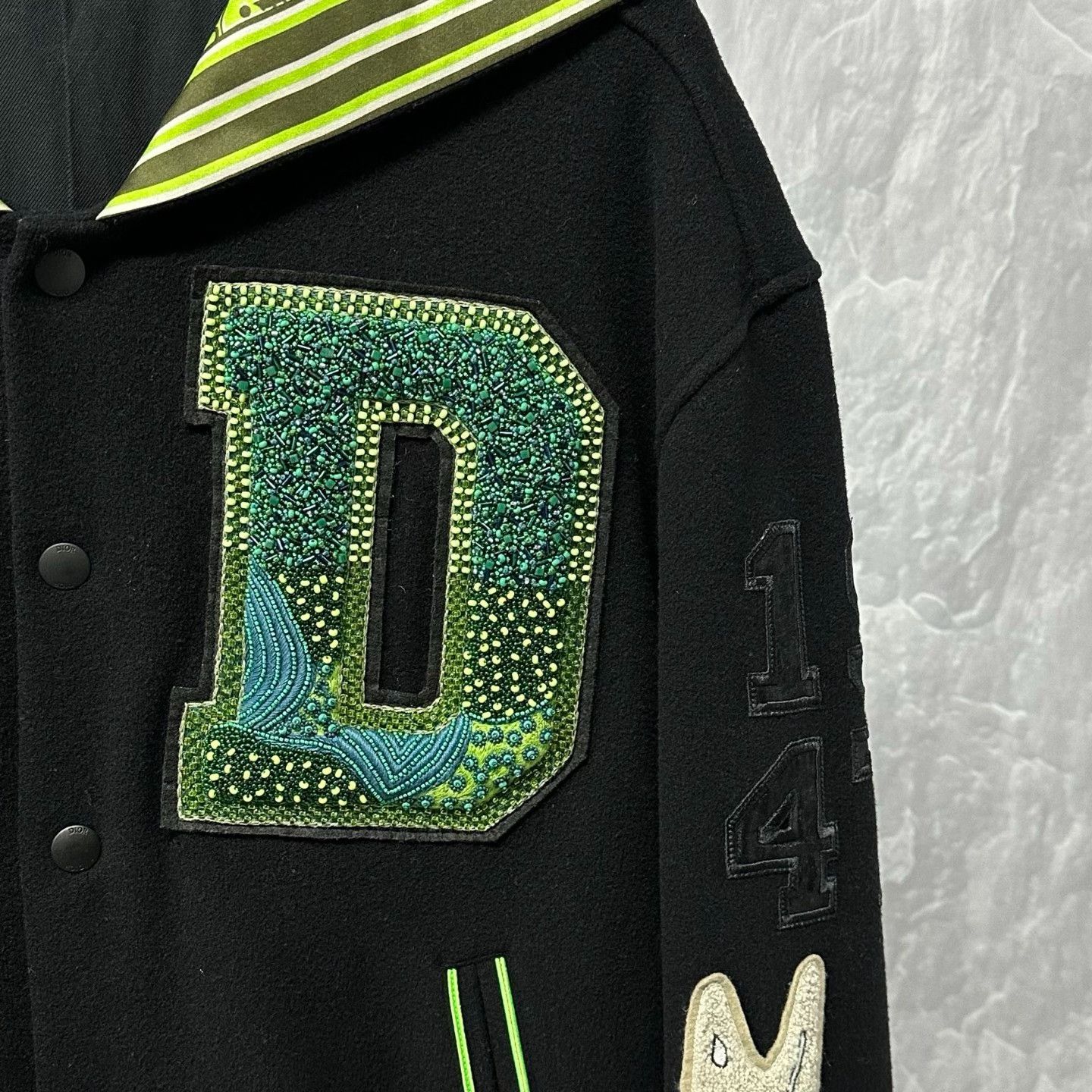 Dior dior travis scott pearl collar baseball jacket Size US M / EU 48-50 / 2 - 3 Thumbnail
