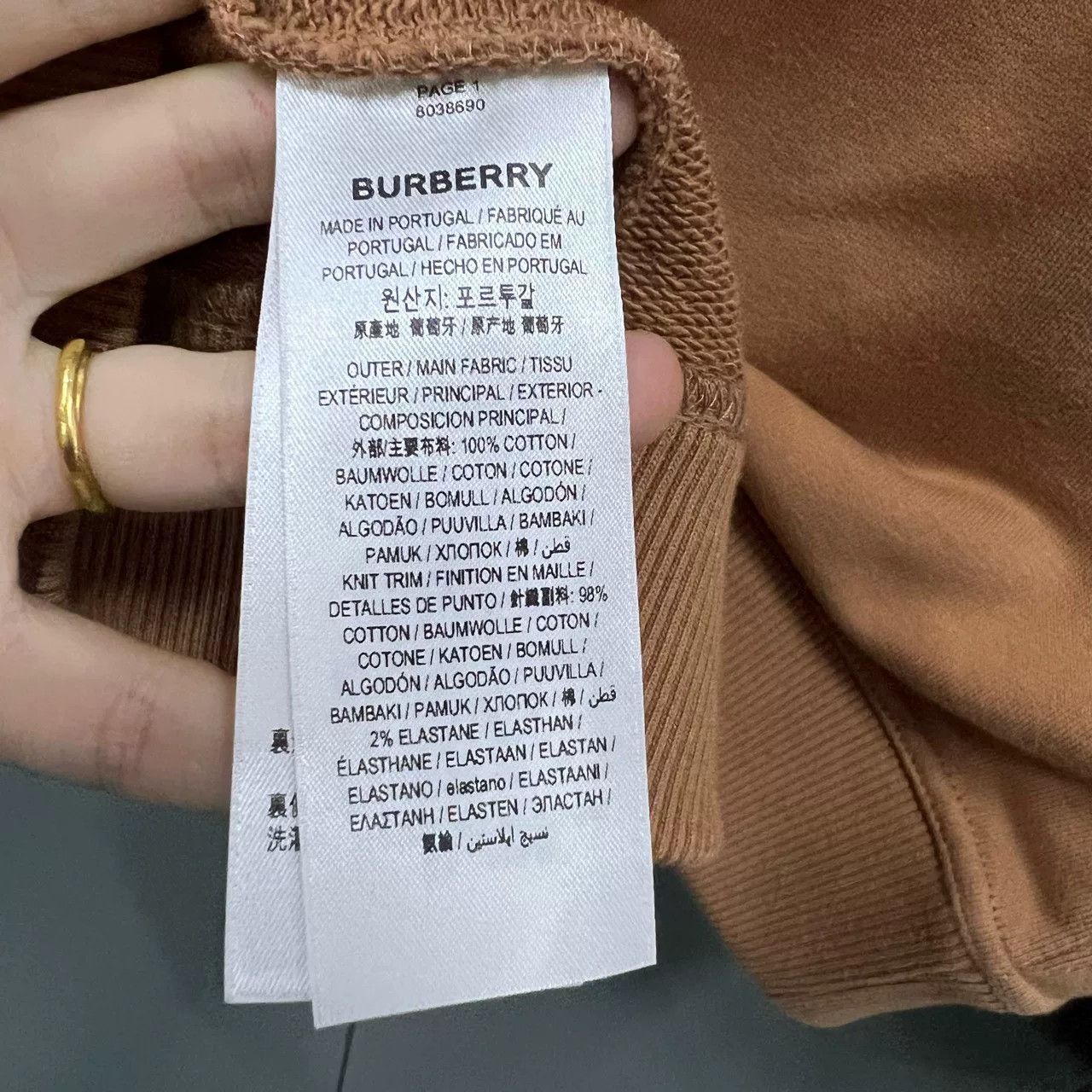 Burberry burberry camel logo print hoodie in size s Size US S / EU 44-46 / 1 - 4 Thumbnail