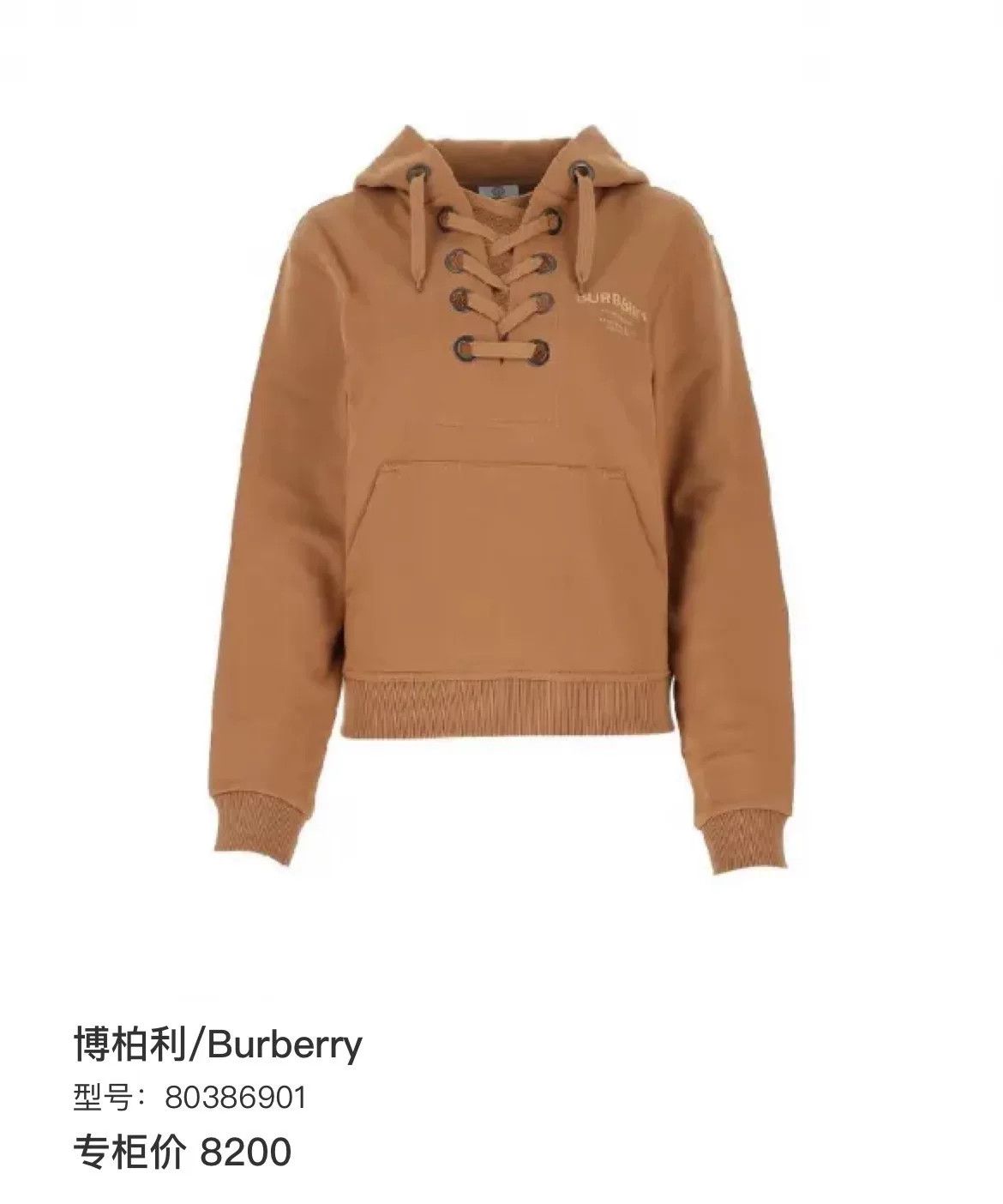 Burberry burberry camel logo print hoodie in size s Size US S / EU 44-46 / 1 - 3 Thumbnail