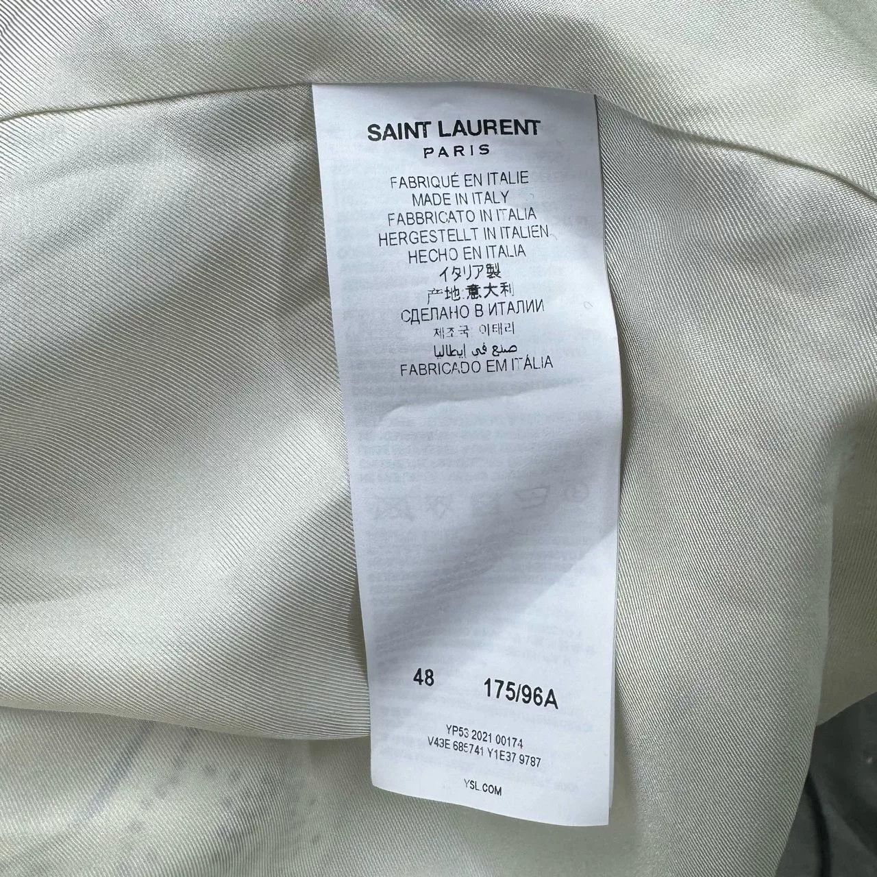 Saint Laurent Paris saint laurent silk baseball jacket with print Size US L / EU 52-54 / 3 - 6 Thumbnail