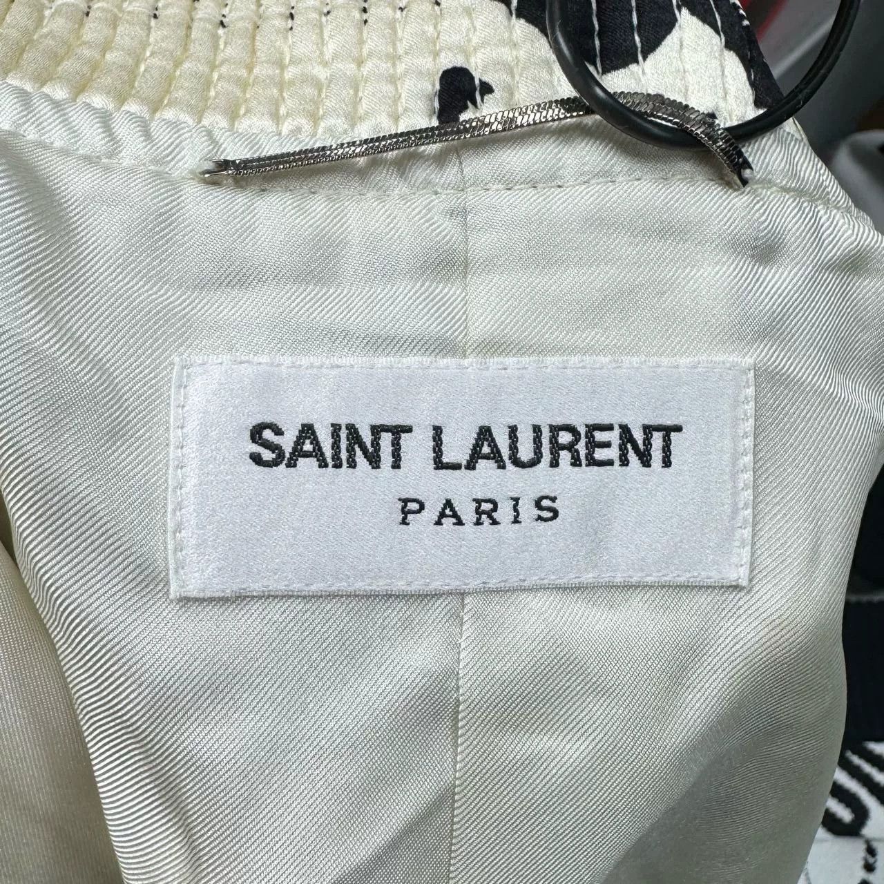 Saint Laurent Paris saint laurent silk baseball jacket with print Size US L / EU 52-54 / 3 - 5 Thumbnail