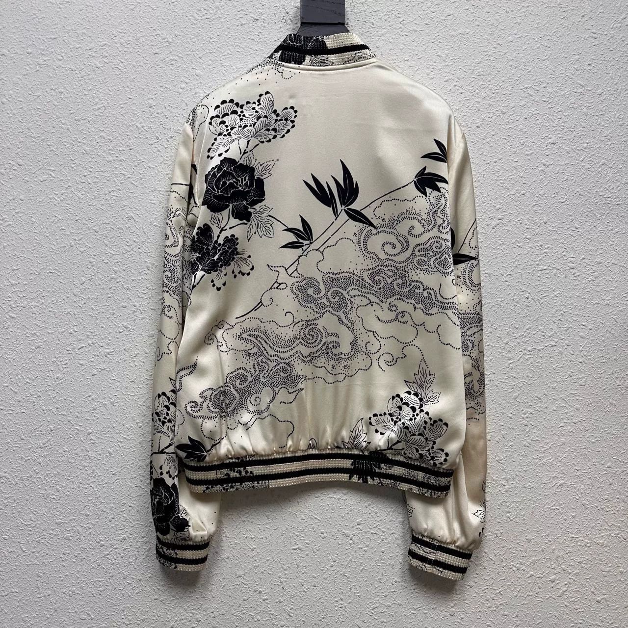 Saint Laurent Paris saint laurent silk baseball jacket with print Size US L / EU 52-54 / 3 - 2 Thumbnail